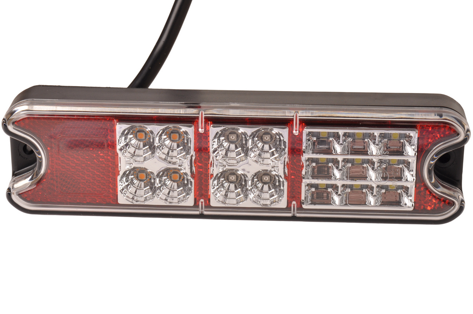 Cantonal Feu arrière LED gauche/droit 216x49,4x28 mm - 4 fonctions - connexion filaire libre