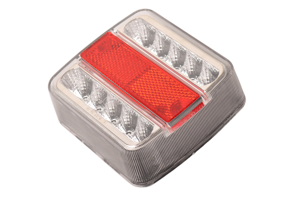 Cantonal Feu arrière LED petite taille, droit 100x100x35 mm