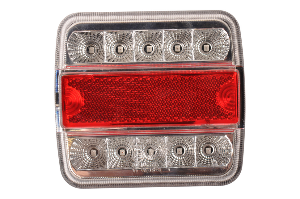 Cantonal Feu arrière LED petite taille, droit 100x100x35 mm