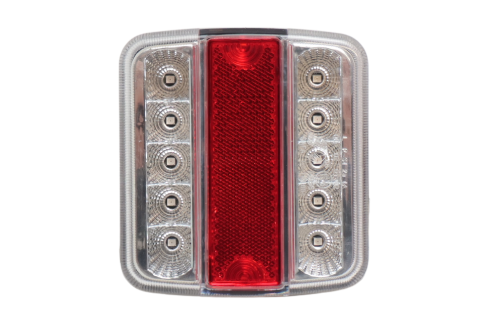 Cantonal Feu arrière LED petite taille, droit 100x100x35 mm