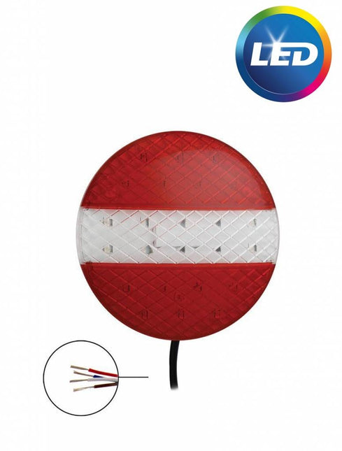 Cantonal Feu arrière LED rond 140x20 mm