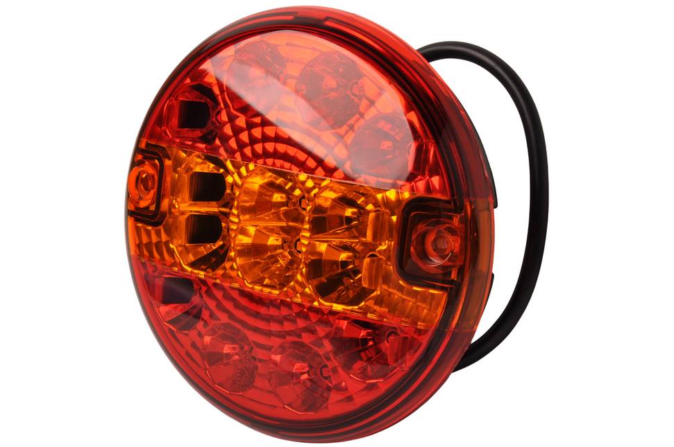 Cantonal Feu arrière  LED rond et plat 140x35 mm - câble détaché