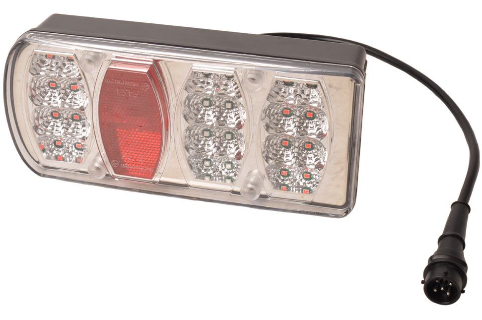 Cantonal Feu arrière Prises Aspöck 228x106x55 mm - entièrement en LED et Plug&Play - gauche