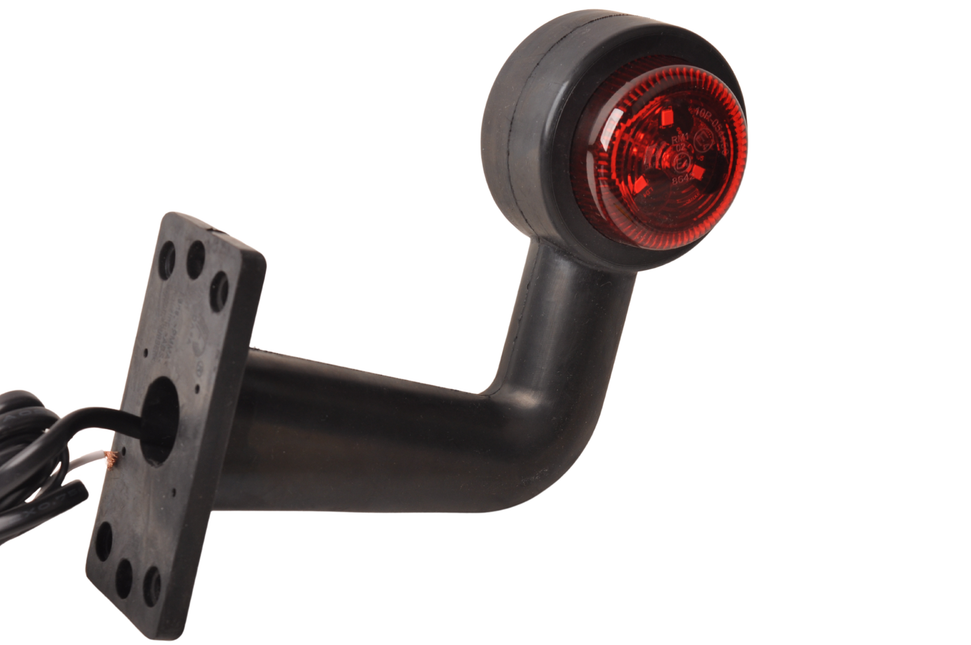 Cantonal feu de gabarit à LED angle droit rouge/blanc - droite