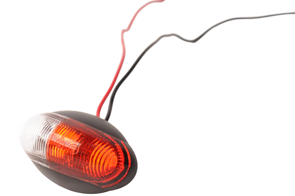 Cantonal Feu de gabarit design rouge/blanc LED sur support