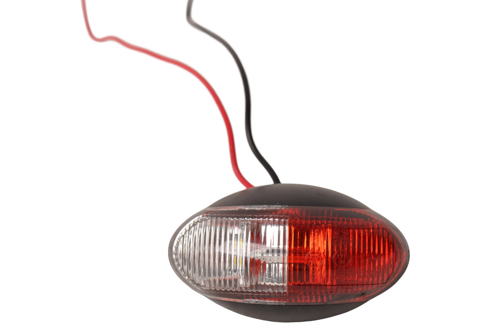 Cantonal Feu de gabarit design rouge/blanc LED sur support