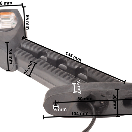 Cantonal Feu de gabarit gauche - LED rouge/orange/blanche