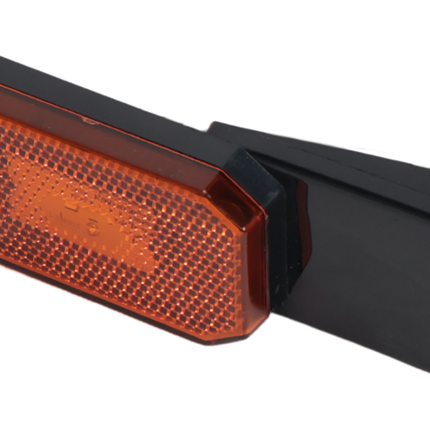 Cantonal Feu de gabarit latéral orange/jaune sur socle de montage - 10 cm de fil libre à 2 brins - ampoule