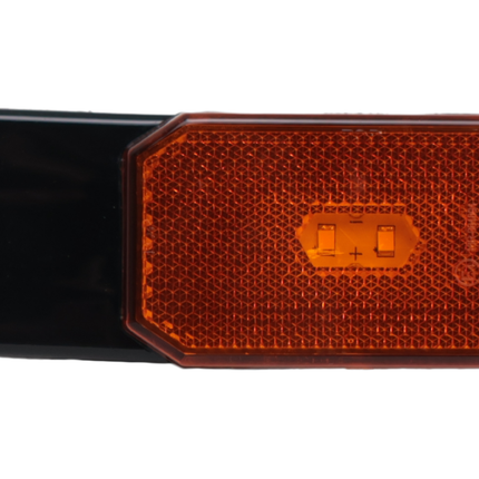 Cantonal Feu de gabarit latéral orange/jaune sur socle de montage - 10 cm de fil libre à 2 brins - ampoule