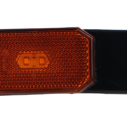 Cantonal Feu de gabarit latéral orange/jaune sur socle de montage - 10 cm de fil libre à 2 brins - ampoule