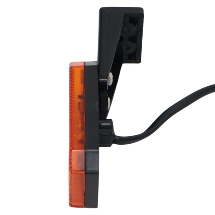 Cantonal Feu de gabarit latéral orange/jaune sur socle de montage - 10 cm de fil libre à 2 brins - ampoule