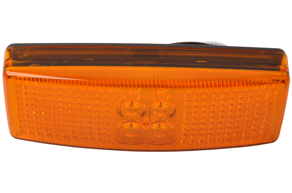 Cantonal Feu de gabarit latéral rectangulaire - feu de gabarit orange/jaune - connexion de câble unique - LED