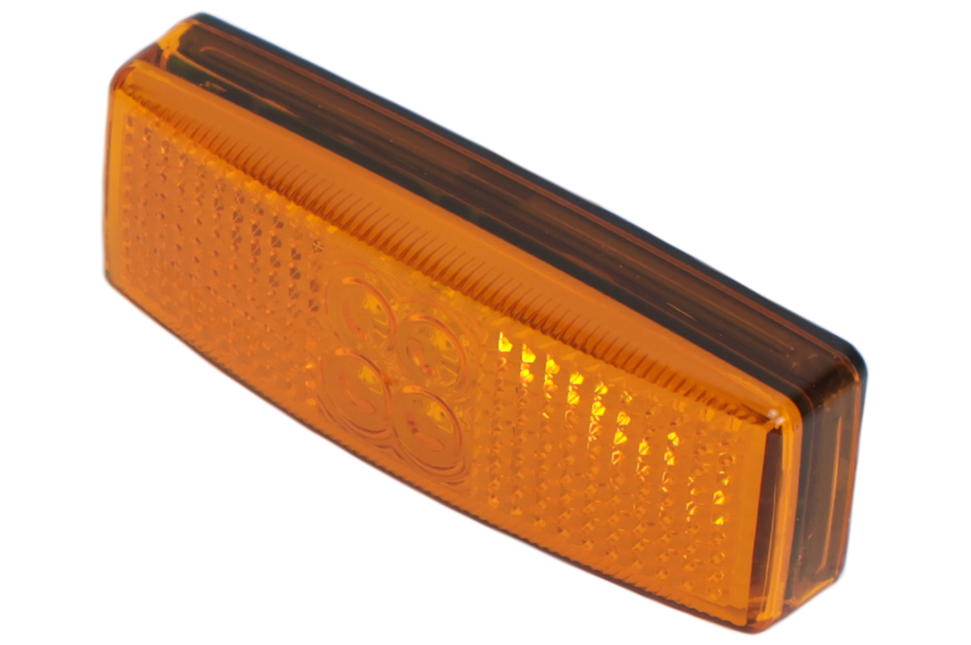 Cantonal Feu de gabarit latéral rectangulaire - feu de gabarit orange/jaune - connexion de câble unique - LED