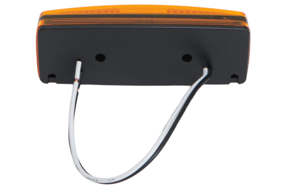 Cantonal Feu de gabarit latéral rectangulaire - feu de gabarit orange/jaune - connexion de câble unique - LED