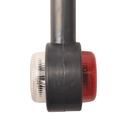 Cantonal Feu de gabarit LED - droite - rouge/blanc - 45 degrés - 12/24 Volt