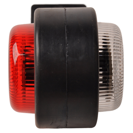 Cantonal Feu de gabarit LED - gauche - rouge/blanc - 45 degrés - 12/24 Volt