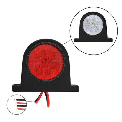 Cantonal Feu de gabarit LED rouge/blanc 68x62 mm