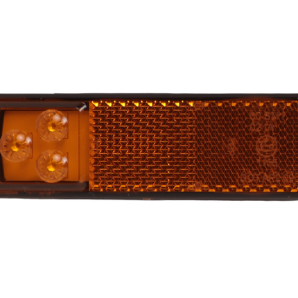 Cantonal Feu de gabarit rectangulaire orange/jaune - connexion 2 fils avec câble desserré - LED