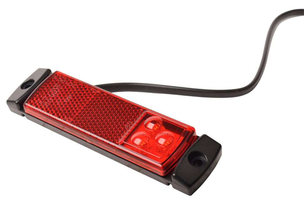 Cantonal Feu de gabarit rouge LED 12/24V 126x30mm