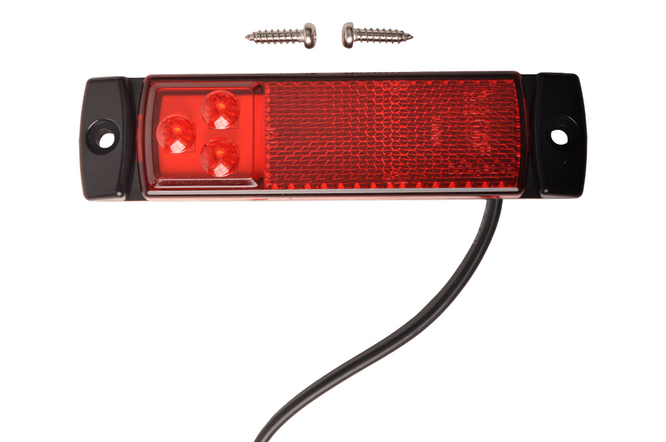 Cantonal Feu de gabarit rouge LED 12/24V 126x30mm