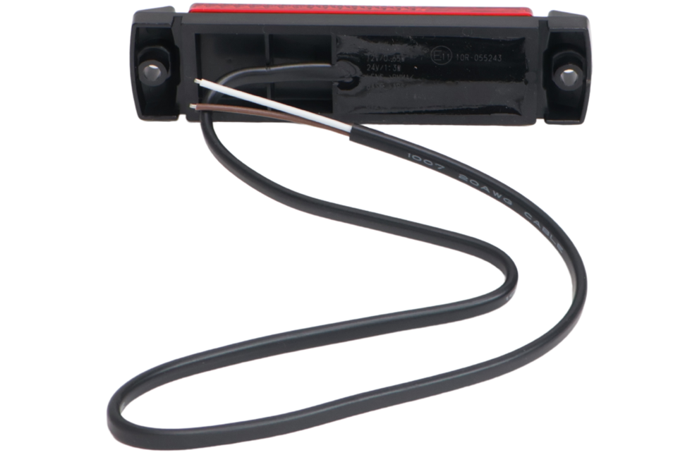Cantonal Feu de gabarit rouge LED 12/24V 130x32 mm