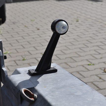 Cantonal Feu de gabarit rouge/blanc lumière de 19 cm de long en angle oblique - 2 pièces - gauche et droite