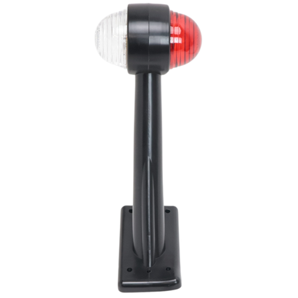 Cantonal Feu de gabarit rouge/blanc lumière de 19 cm de long en angle oblique - 2 pièces - gauche et droite
