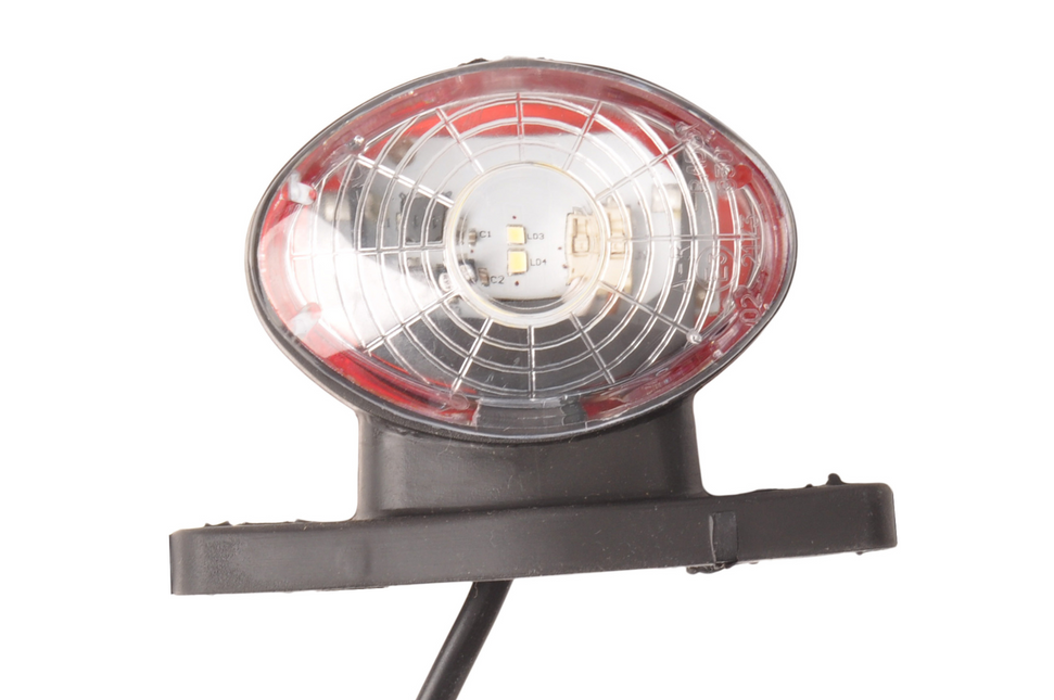 Cantonal Feu de gabarit semi-circulaire LED gauche/droite 12 Volt