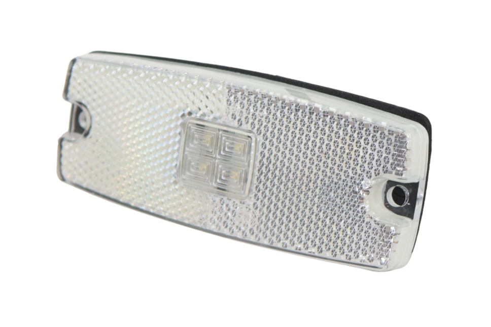 Cantonal Feu de position latéral LED - 110x43 mm - blanc - raccordement par câble libre