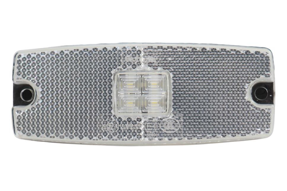 Cantonal Feu de position latéral LED - 110x43 mm - blanc - raccordement par câble libre