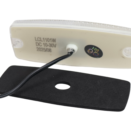 Cantonal Feu de position latéral LED - 110x43 mm - blanc - raccordement par câble libre