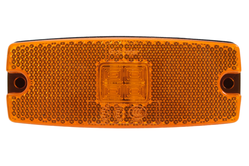 Cantonal Feu de position latéral LED - 110x43 mm - orange/jaune - raccordement par fils libres