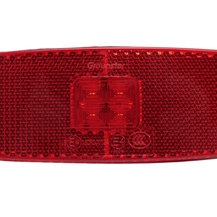 Cantonal Feu de position latéral LED - 110x43 mm - rouge - raccordement par câble libre