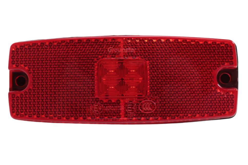 Cantonal Feu de position latéral LED - 110x43 mm - rouge - raccordement par câble libre