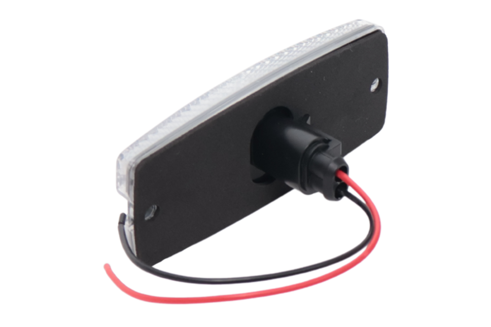 Cantonal Feu de position latéral LED - 110x44 mm - 10-30V - blanc - raccordement par câble libre