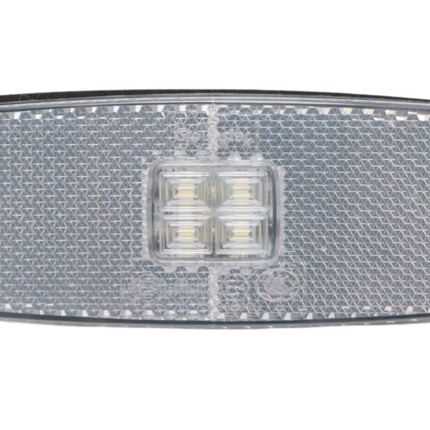 Cantonal Feu de position latéral LED - 110x44 mm - 10-30V - blanc - raccordement par câble libre
