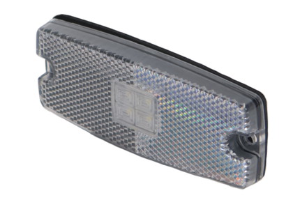 Cantonal Feu de position latéral LED - 110x44 mm - 10-30V - blanc - raccordement par câble libre