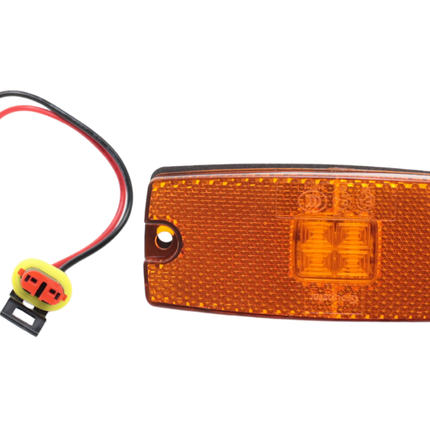 Cantonal Feu de position latéral LED - 110x44 mm - 10-30V - orange/jaune - raccordement par câble libre