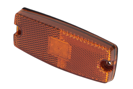 Cantonal Feu de position latéral LED - 110x44 mm - 10-30V - orange/jaune - raccordement par câble libre