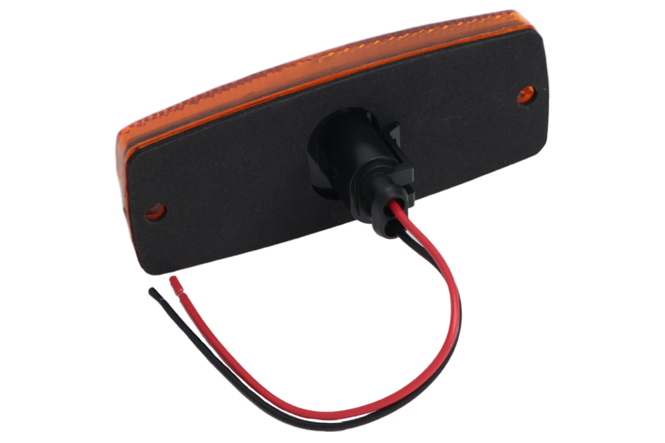 Cantonal Feu de position latéral LED - 110x44 mm - 10-30V - orange/jaune - raccordement par câble libre
