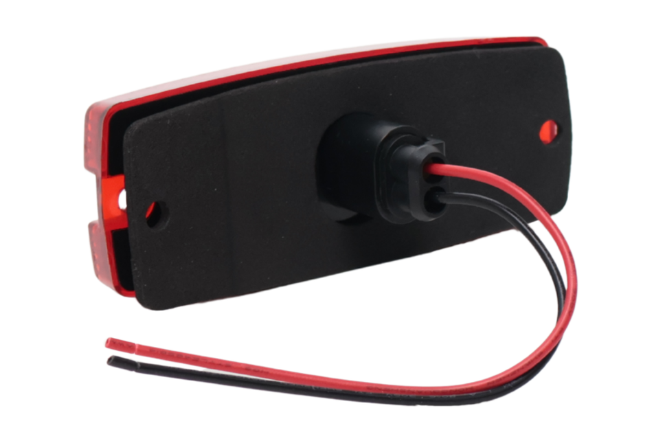 Cantonal Feu de position latéral LED - 110x44 mm - 10-30V - rouge - raccordement par câble libre