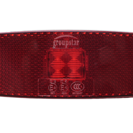 Cantonal Feu de position latéral LED - 110x44 mm - 10-30V - rouge - raccordement par câble libre