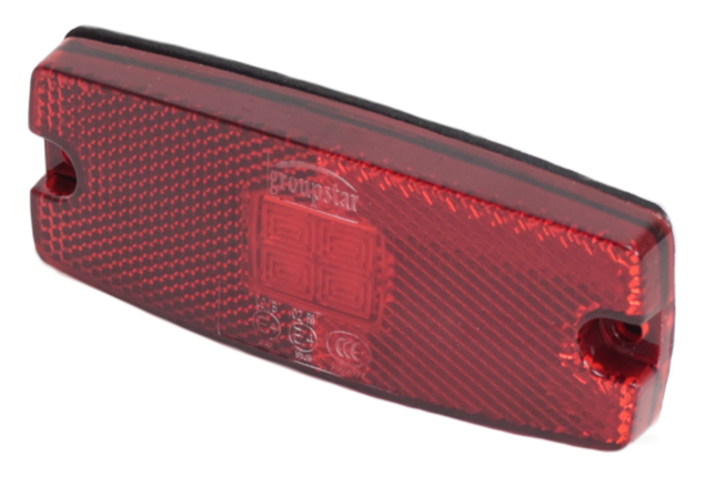 Cantonal Feu de position latéral LED - 110x44 mm - 10-30V - rouge - raccordement par câble libre