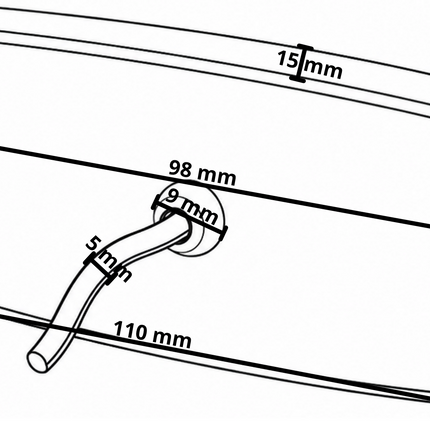 Cantonal Feu de position latéral LED - 110x44 mm - rouge - raccordement par câble libre