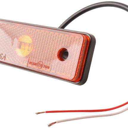 Cantonal Feu de position orange/jaune 100×34,5×21 mm – câble 2 fils de 10 cm inclus
