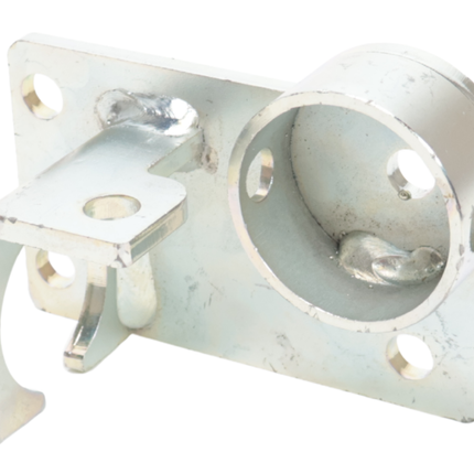 Cantonal Fixation centrale pour roue jockey ronde 50 mm - avec support de prise - adaptée aux freins à inertie avec tube rond