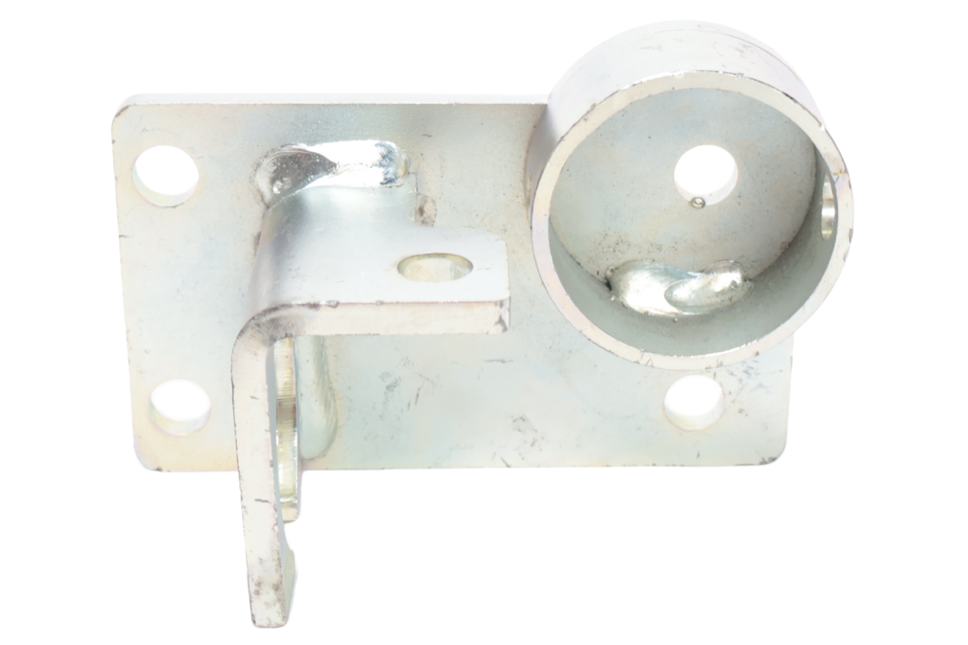 Cantonal Fixation centrale pour roue jockey ronde 50 mm - avec support de prise - adaptée aux freins à inertie avec tube rond