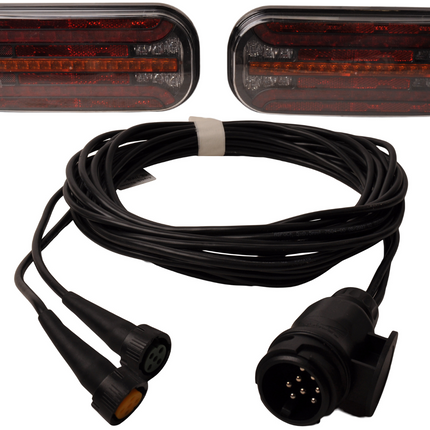 Cantonal Fristom FT-230 - Kit d'éclairage LED - 13 broches - incluant des clignotants dynamiques - choisissez le câble principal souhaité