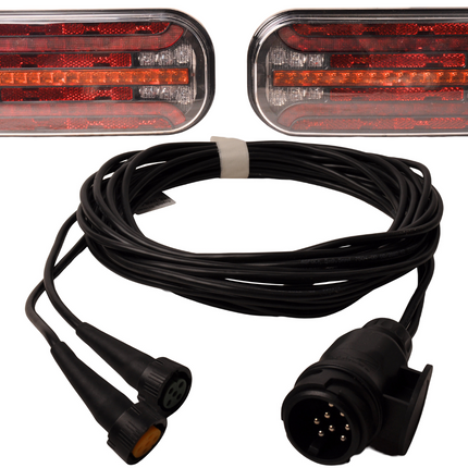 Cantonal Fristom FT-230 - Kit d'éclairage LED - 13 broches - incluant des clignotants dynamiques - choisissez le câble principal souhaité