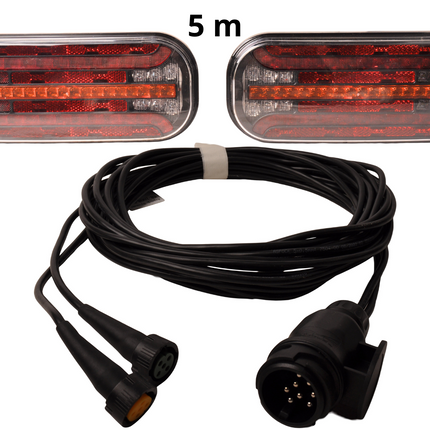 Cantonal Fristom FT-230 - Kit d'éclairage LED - 13 broches - incluant des clignotants dynamiques - choisissez le câble principal souhaité